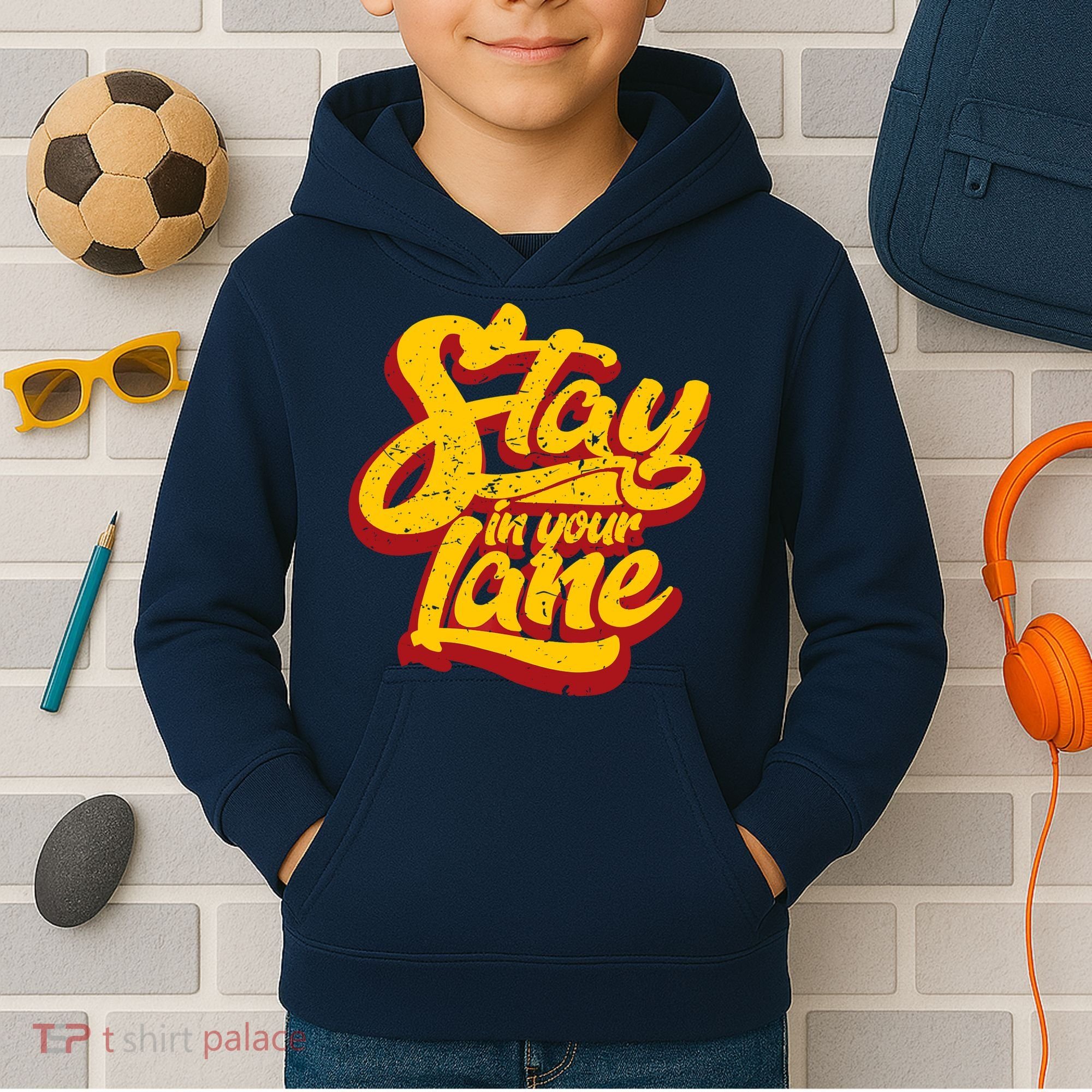 Stay In Your Lane Positive Message Kids Hoodie