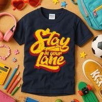 Stay In Your Lane Positive Message Kids T-Shirt thumb 3