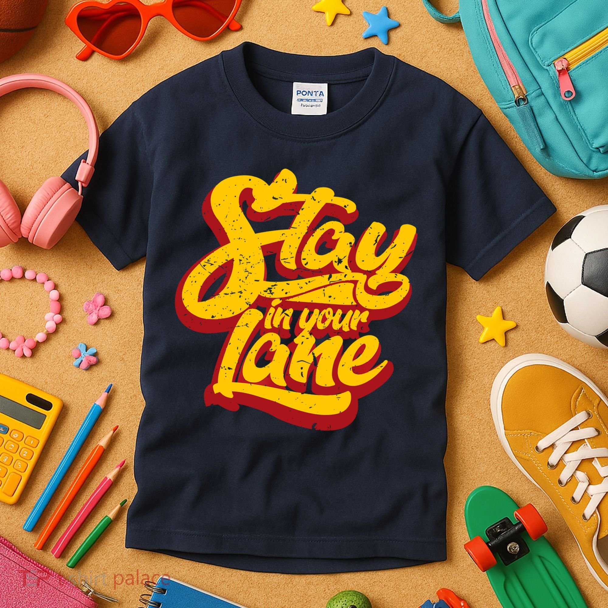 Stay In Your Lane Positive Message Kids T-Shirt