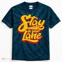 Stay In Your Lane Positive Message Kids Tie-Dye T-Shirt thumb 0