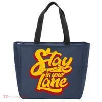 Stay In Your Lane Positive Message Tote Bag thumb 0