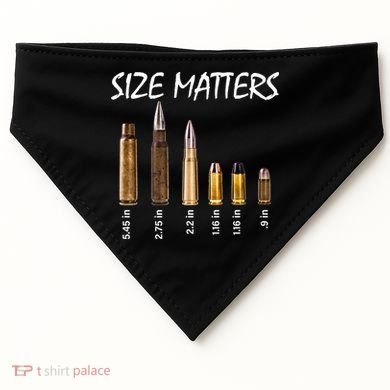 Size Matters Guns And Bullets USA-Made Doggie Bandana