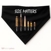 Size Matters Guns And Bullets USA-Made Doggie Bandana thumb 0