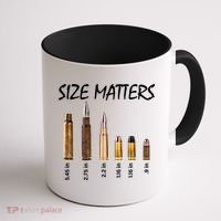 Size Matters Guns And Bullets Coffee Mug thumb 1