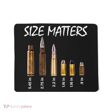 Size Matters Guns And Bullets Mousepad