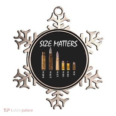 Size Matters Guns And Bullets Ornament