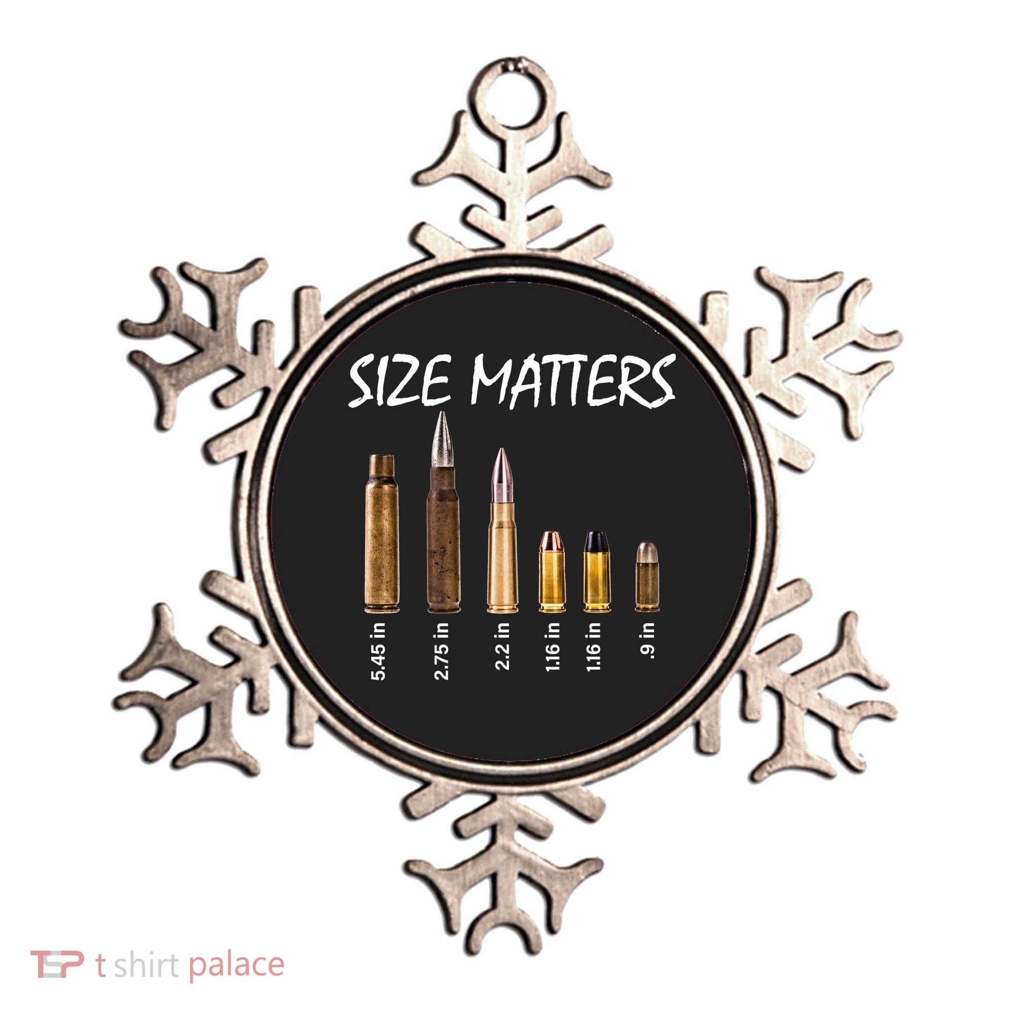 Size Matters Guns And Bullets Ornament