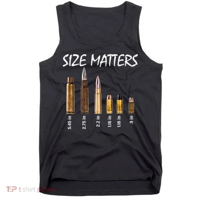 Size Matters Guns And Bullets Tank Top