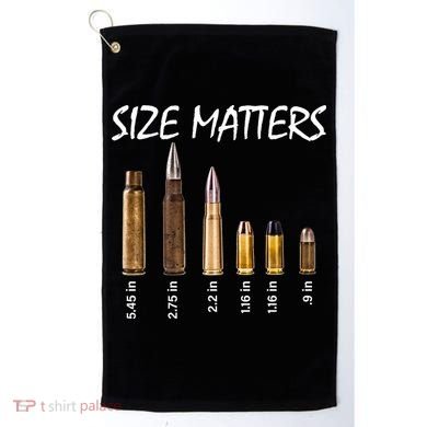 Size Matters Guns And Bullets Golf Towel