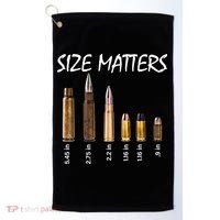 Size Matters Guns And Bullets Golf Towel thumb 0