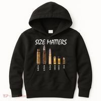 Size Matters Guns And Bullets Kids Hoodie thumb 0