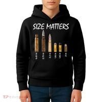 Size Matters Guns And Bullets Kids Hoodie thumb 4