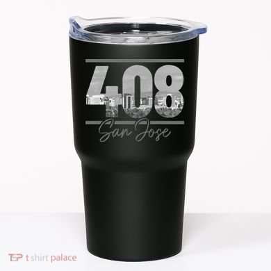 San Jose 408 Area Code Vintage Skyline California Tumbler