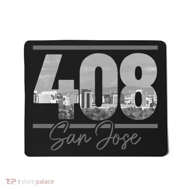 San Jose 408 Area Code Vintage Skyline California Mousepad