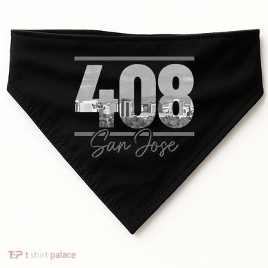 San Jose 408 Area Code Vintage Skyline California USA-Made Doggie Bandana