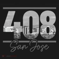 San Jose 408 Area Code Vintage Skyline California T-Shirt thumb 7