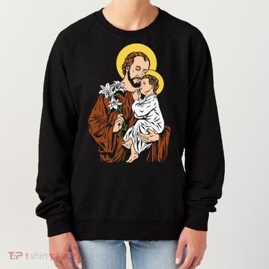 St Joseph and Child Jesus Consecration 2021 Catholic Saint Women's Sweatshirt
