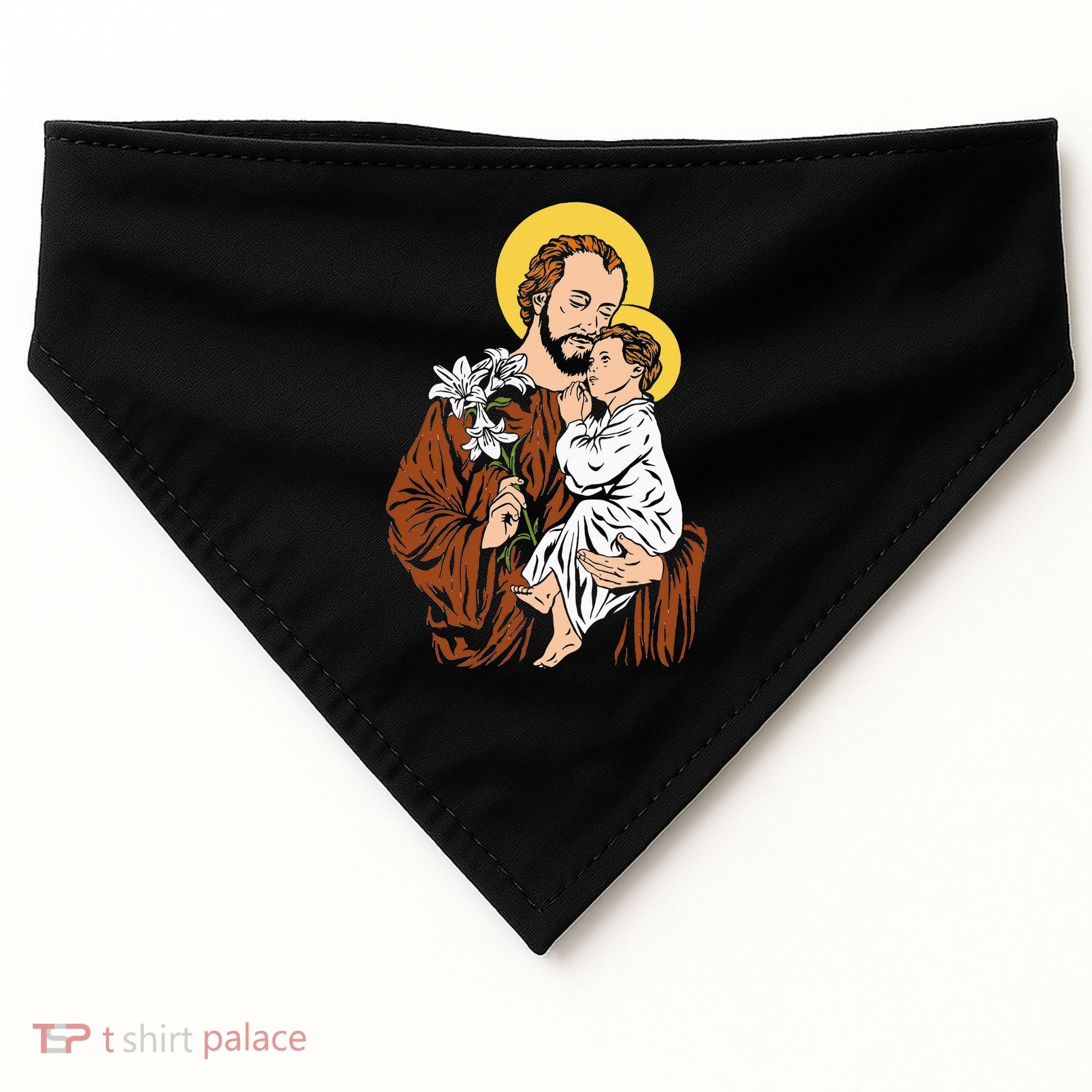 St Joseph and Child Jesus Consecration 2021 Catholic Saint USA-Made Doggie Bandana