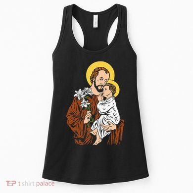 St Joseph and Child Jesus Consecration 2021 Catholic Saint Women's Tank Top