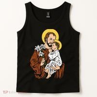 St Joseph and Child Jesus Consecration 2021 Catholic Saint Tank Top thumb 2
