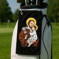 St Joseph and Child Jesus Consecration 2021 Catholic Saint Golf Towel thumb 2