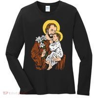 St Joseph and Child Jesus Consecration 2021 Catholic Saint Women's Long Sleeve Shirt thumb 0
