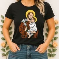 St Joseph and Child Jesus Consecration 2021 Catholic Saint Women's T-Shirt thumb 2