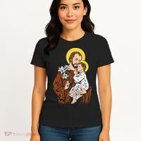 St Joseph and Child Jesus Consecration 2021 Catholic Saint Women's T-Shirt thumb 4