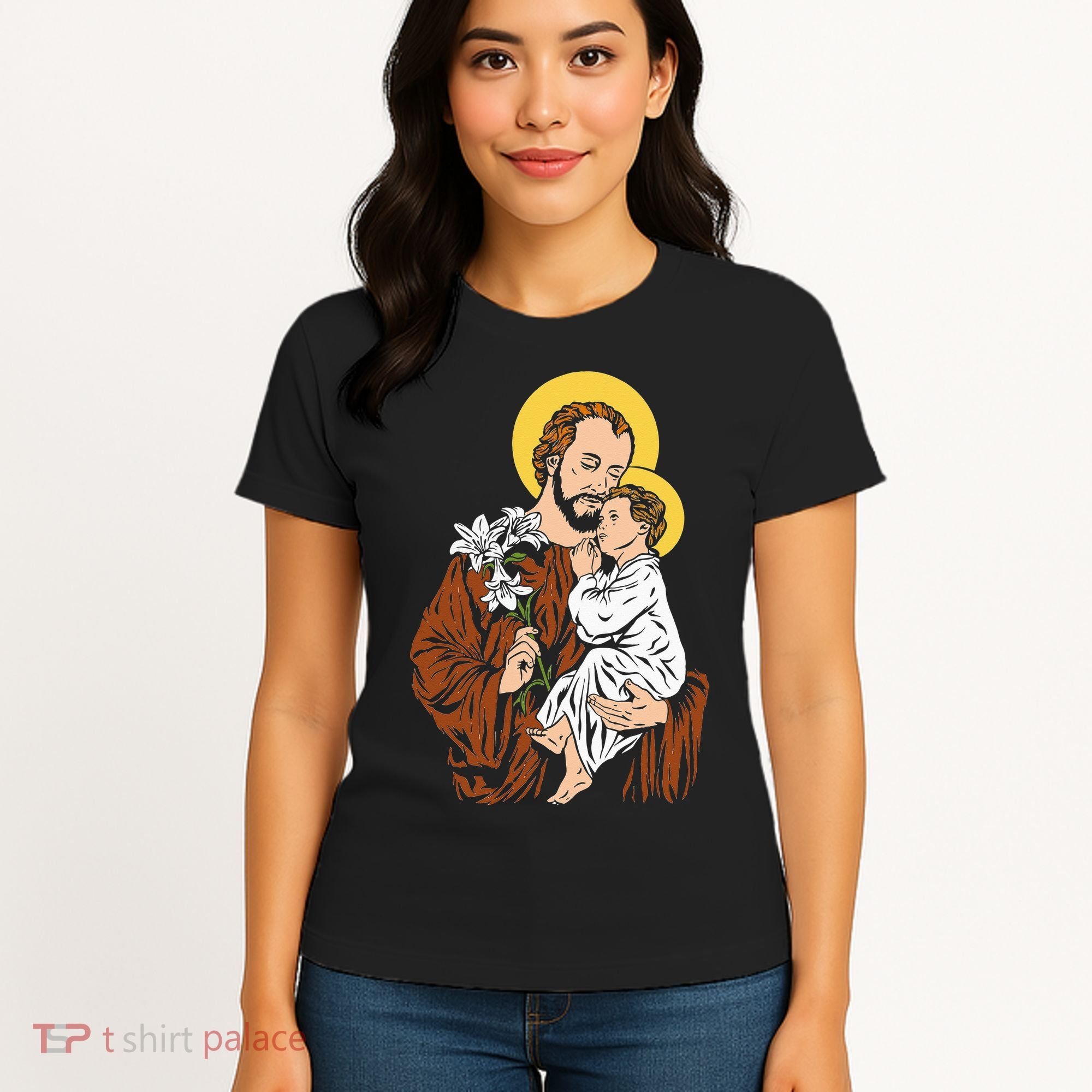 St Joseph and Child Jesus Consecration 2021 Catholic Saint Women's T-Shirt
