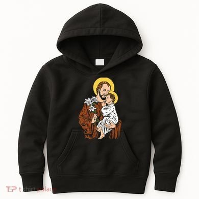 St Joseph and Child Jesus Consecration 2021 Catholic Saint Kids Hoodie