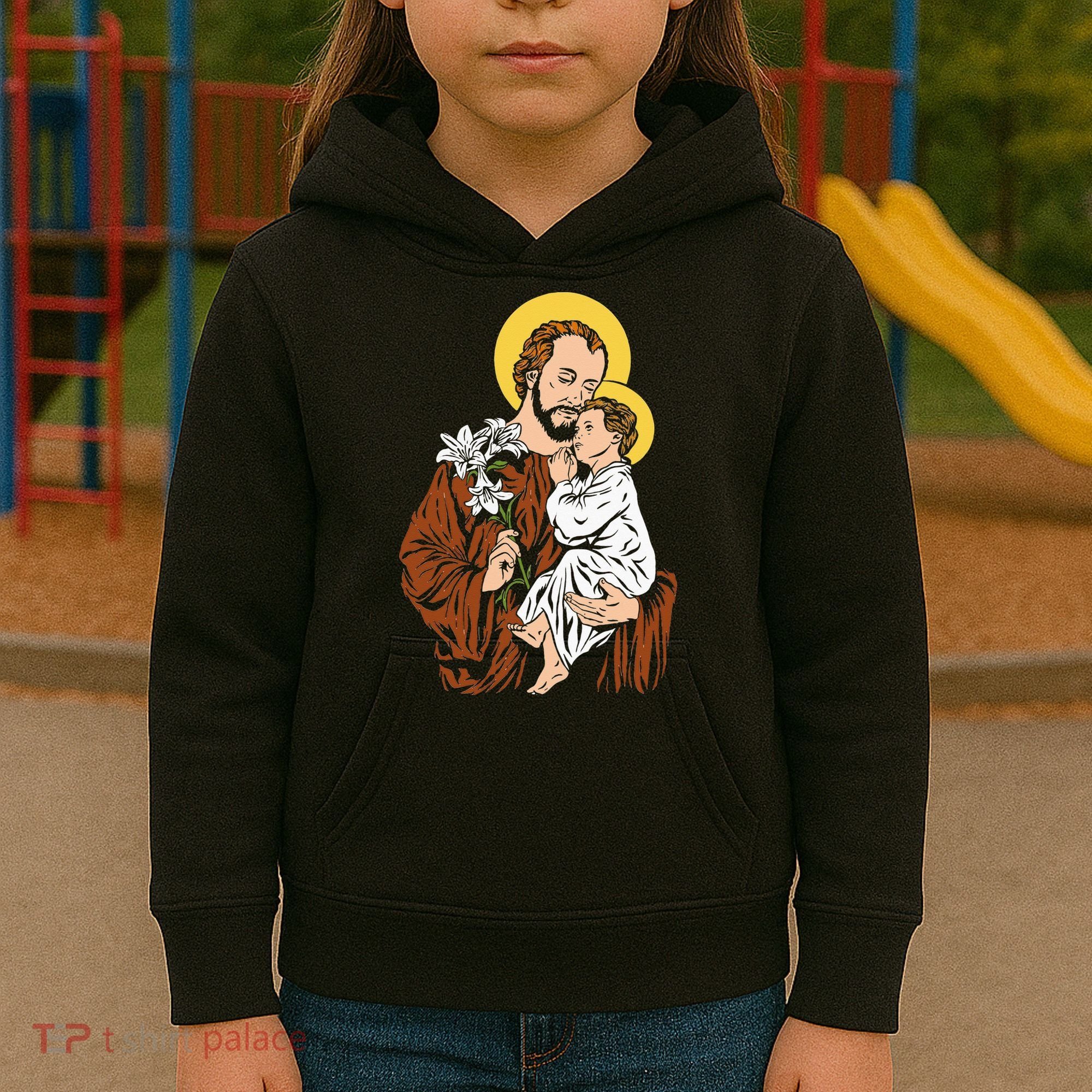 St Joseph and Child Jesus Consecration 2021 Catholic Saint Kids Hoodie