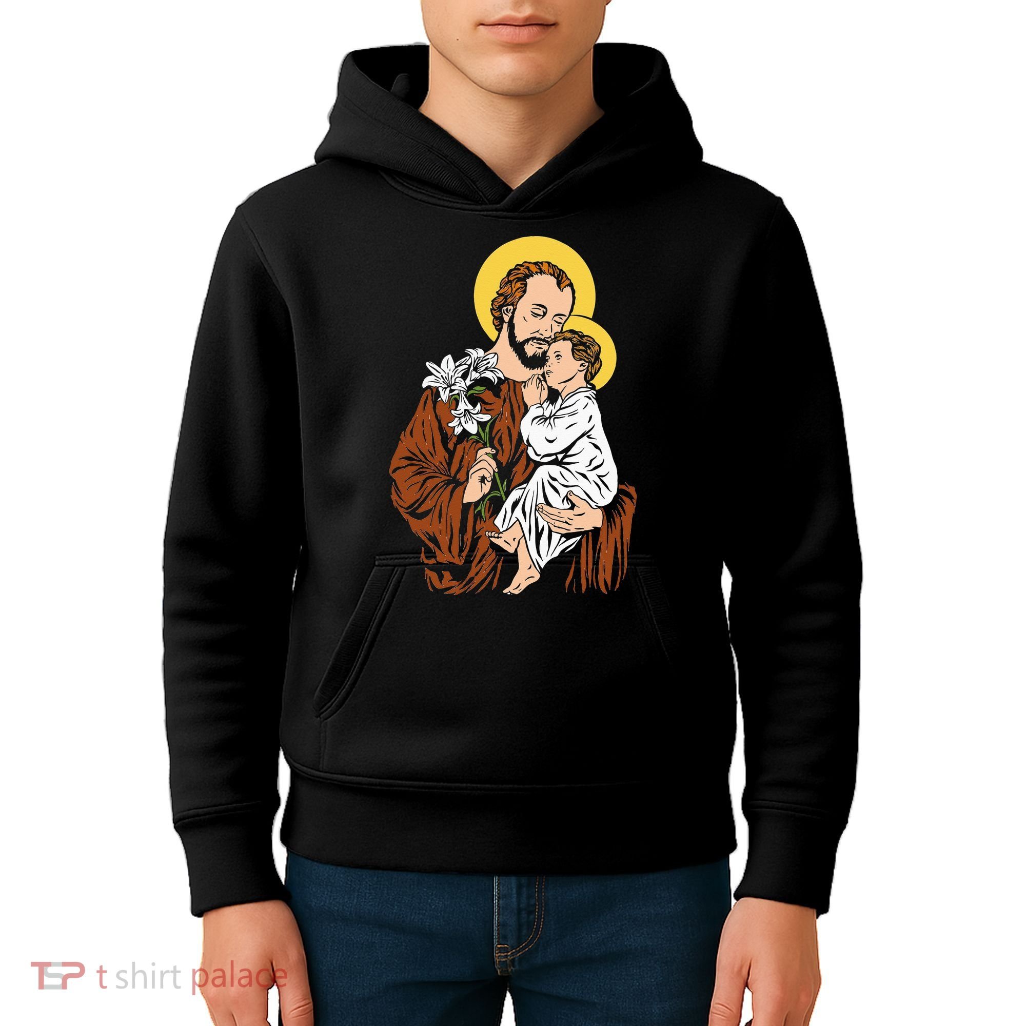 St Joseph and Child Jesus Consecration 2021 Catholic Saint Kids Hoodie