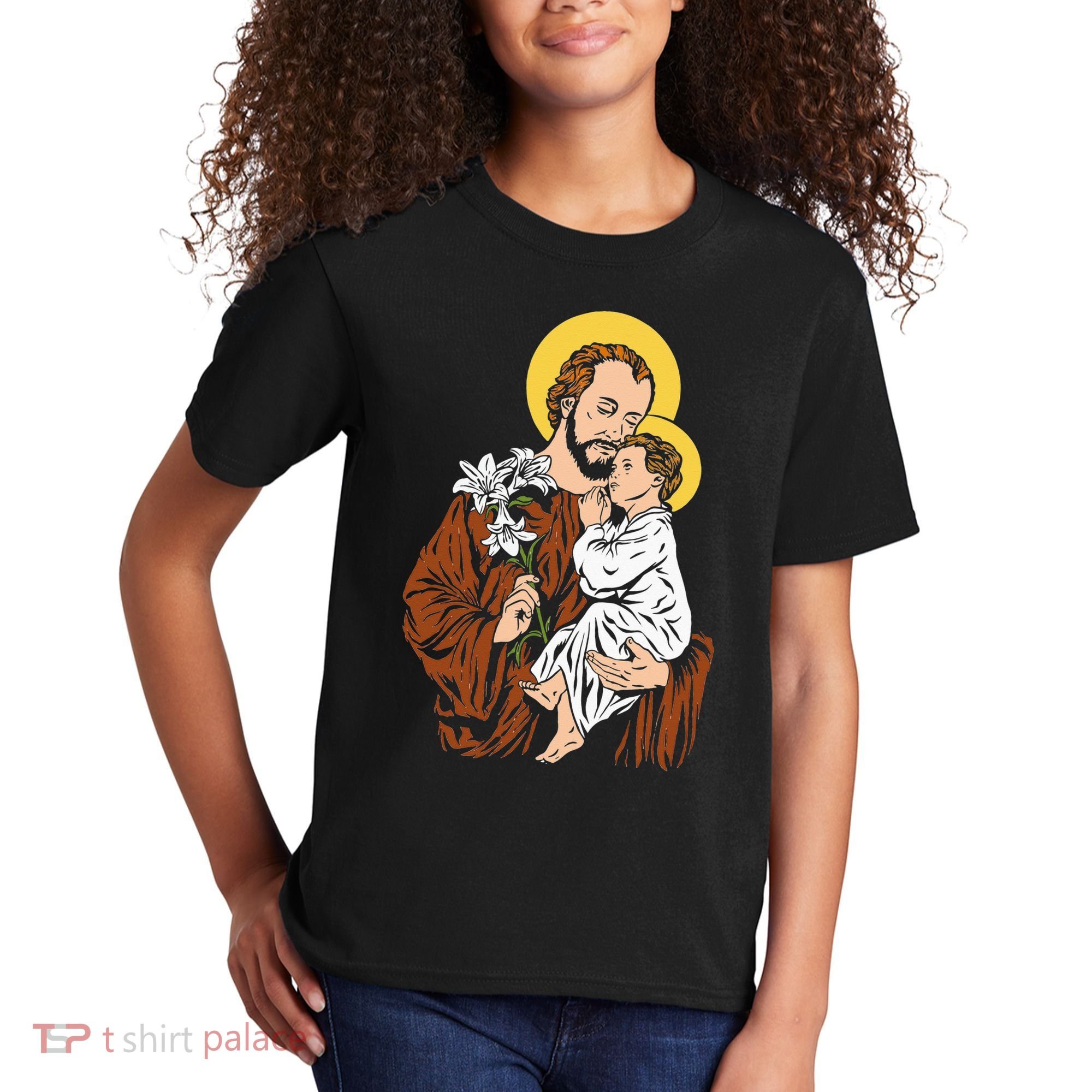 St Joseph and Child Jesus Consecration 2021 Catholic Saint Kids T-Shirt