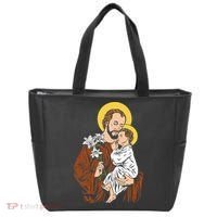 St Joseph and Child Jesus Consecration 2021 Catholic Saint Tote Bag thumb 0