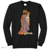 St Joseph and Child Jesus Consecration Catholic Saint Sweatshirt thumb 0