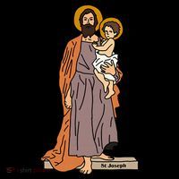 St Joseph and Child Jesus Consecration Catholic Saint Sweatshirt thumb 3