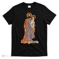 St Joseph and Child Jesus Consecration Catholic Saint T-Shirt thumb 0