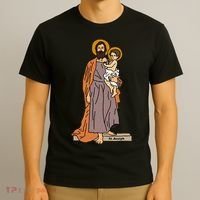 St Joseph and Child Jesus Consecration Catholic Saint T-Shirt thumb 3