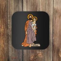 St Joseph and Child Jesus Consecration Catholic Saint Coaster thumb 0