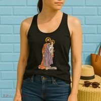 St Joseph and Child Jesus Consecration Catholic Saint Women's Tank Top thumb 2
