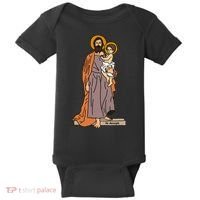 St Joseph and Child Jesus Consecration Catholic Saint Baby Bodysuit thumb 0