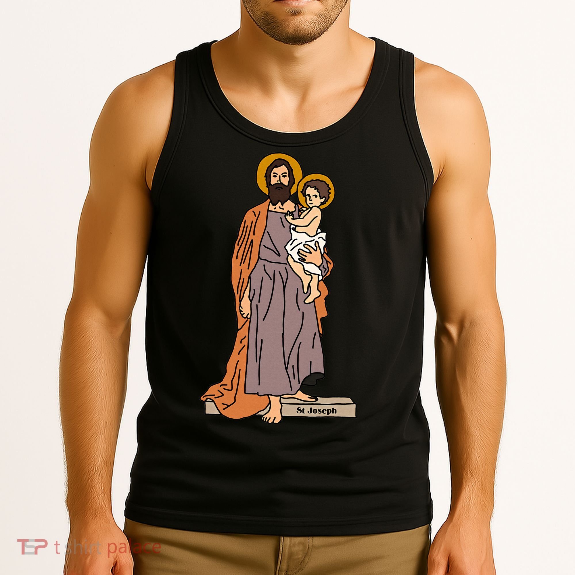 St Joseph and Child Jesus Consecration Catholic Saint Tank Top