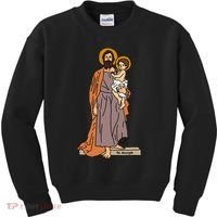 St Joseph and Child Jesus Consecration Catholic Saint Kids Sweatshirt thumb 0