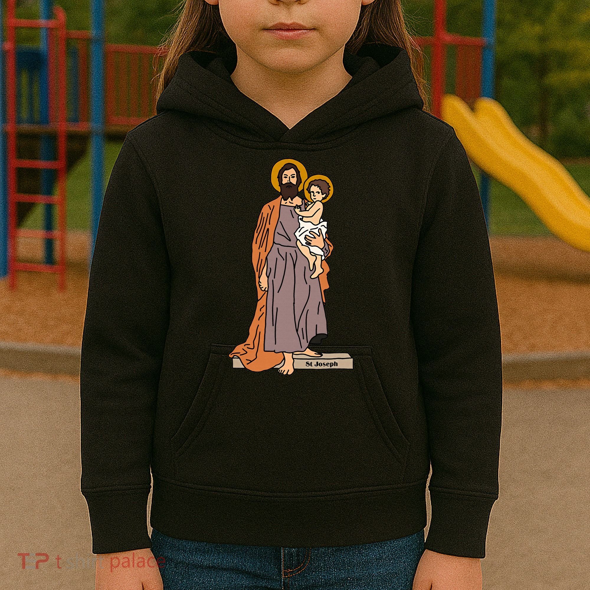 St Joseph and Child Jesus Consecration Catholic Saint Kids Hoodie