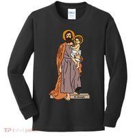 St Joseph and Child Jesus Consecration Catholic Saint Kids Long Sleeve Shirt thumb 0