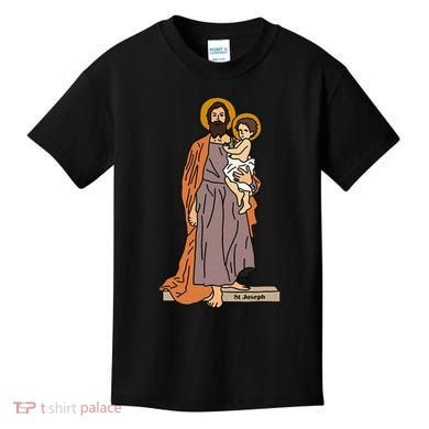 St Joseph and Child Jesus Consecration Catholic Saint Kids T-Shirt