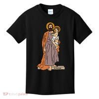 St Joseph and Child Jesus Consecration Catholic Saint Kids T-Shirt thumb 0