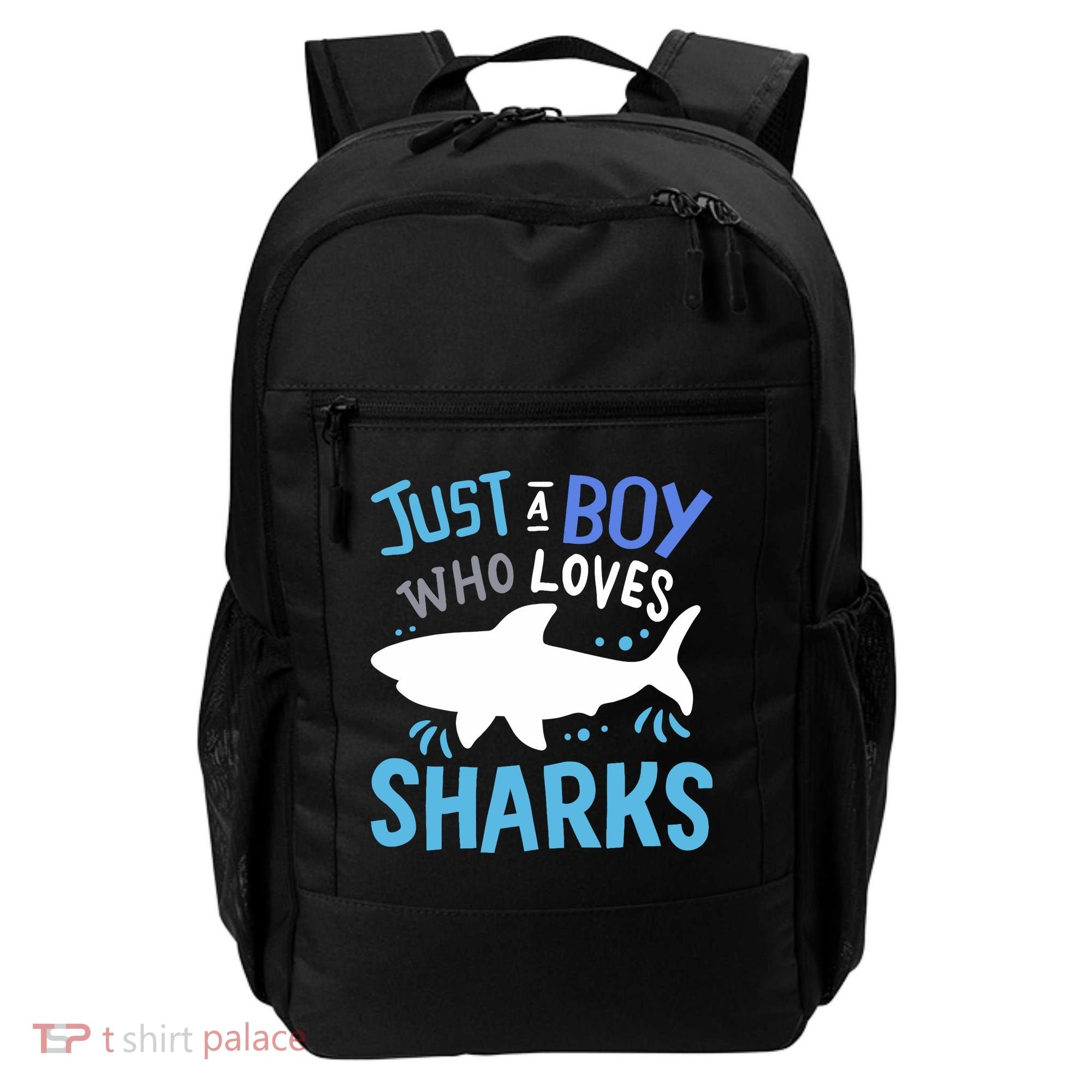Shark Just A Boy Who Loves Sharks Gift Backpack