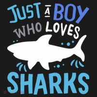 Shark Just A Boy Who Loves Sharks Gift Ornament thumb 1