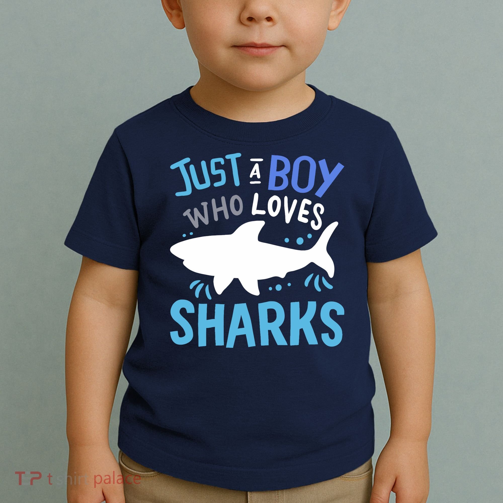 Shark Just A Boy Who Loves Sharks Gift Toddler T-Shirt